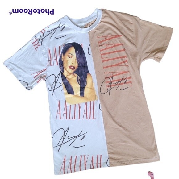 BEAUTIFUL AALIYAH  COLORBLOCK TSHIRT - M - Picture 3 of 11